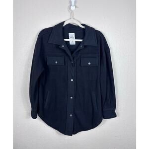 Fornia Womens Black Shacket Size XS